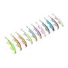 11 Pcs Simulation Minnow Lure Plastic Fishing Bait Fishing Accessories with 3 Hooks for Bass Freshwater