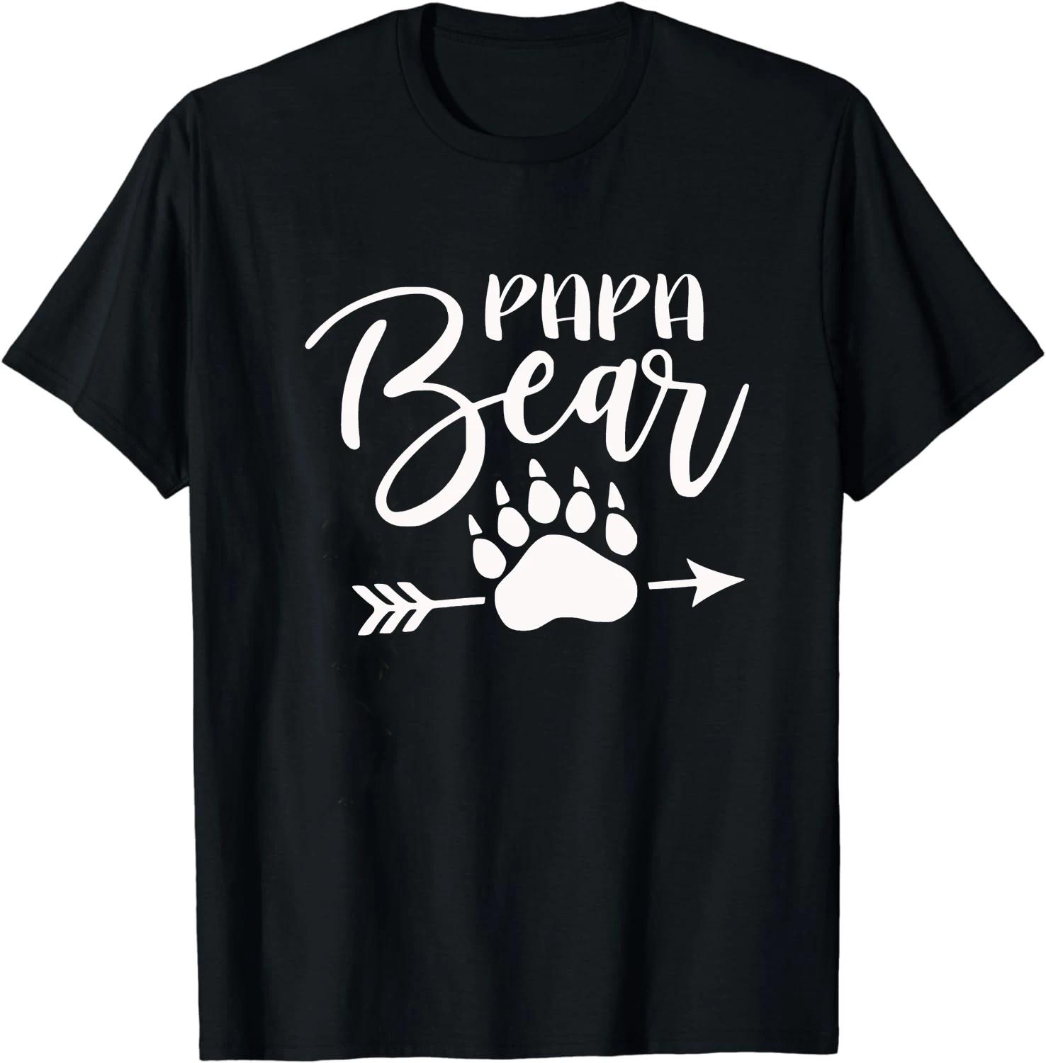Bear Paw Claw Arrow Personalized Papa Bear Gift TShirt 100 Cotton ONeck Summer Short Sleeve Casual Unisexs Tshirt Size S3XL S