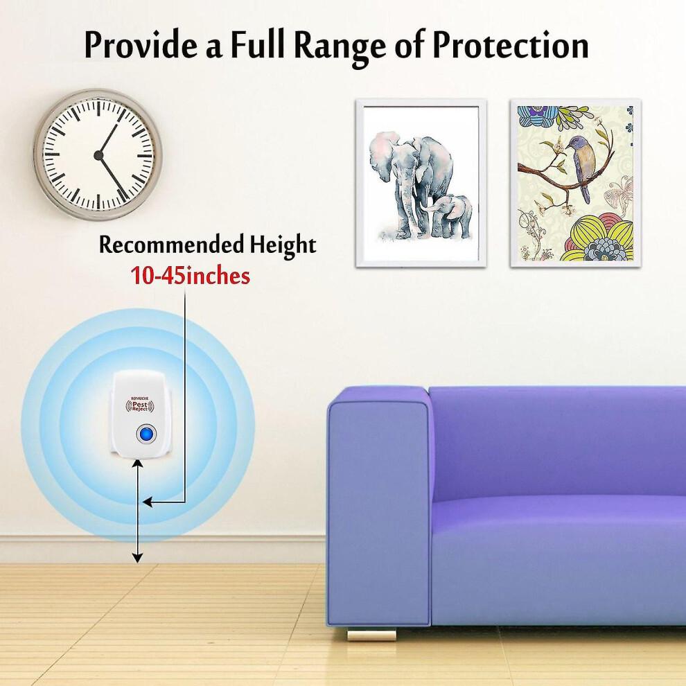 4pcs Ultrasonic Pest Repeller Insect Repellent For Rodents, Mice, Mosquitoes, Rats, Spiders, Ants