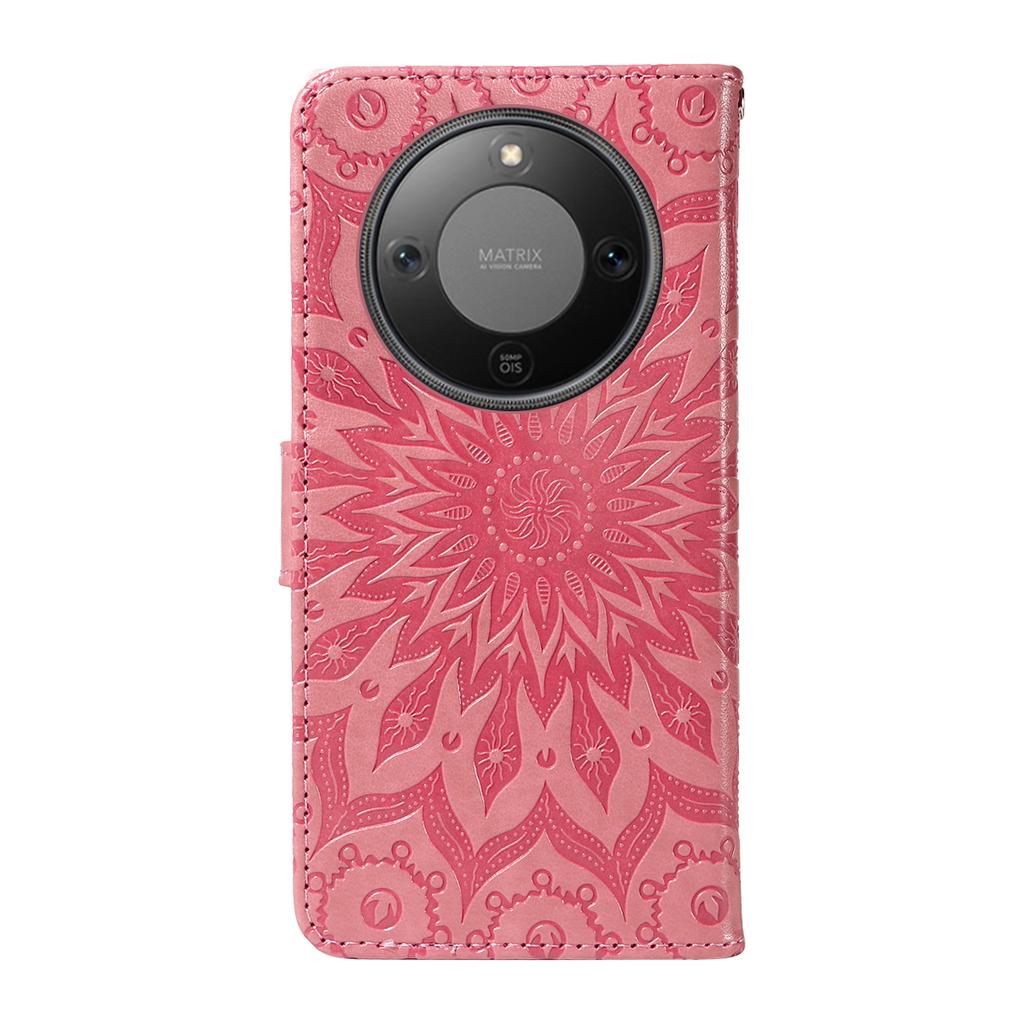 For Honor Magic8 Lite 5G/X9d 5G/X70 5G Leather Wallet Case Sunflower Imprinted Phone Cover