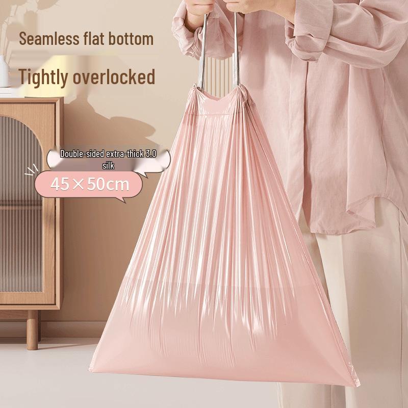 Large Thickened Drawstring Garbage Bags with Handles - Ideal for Kitchens and Dorms