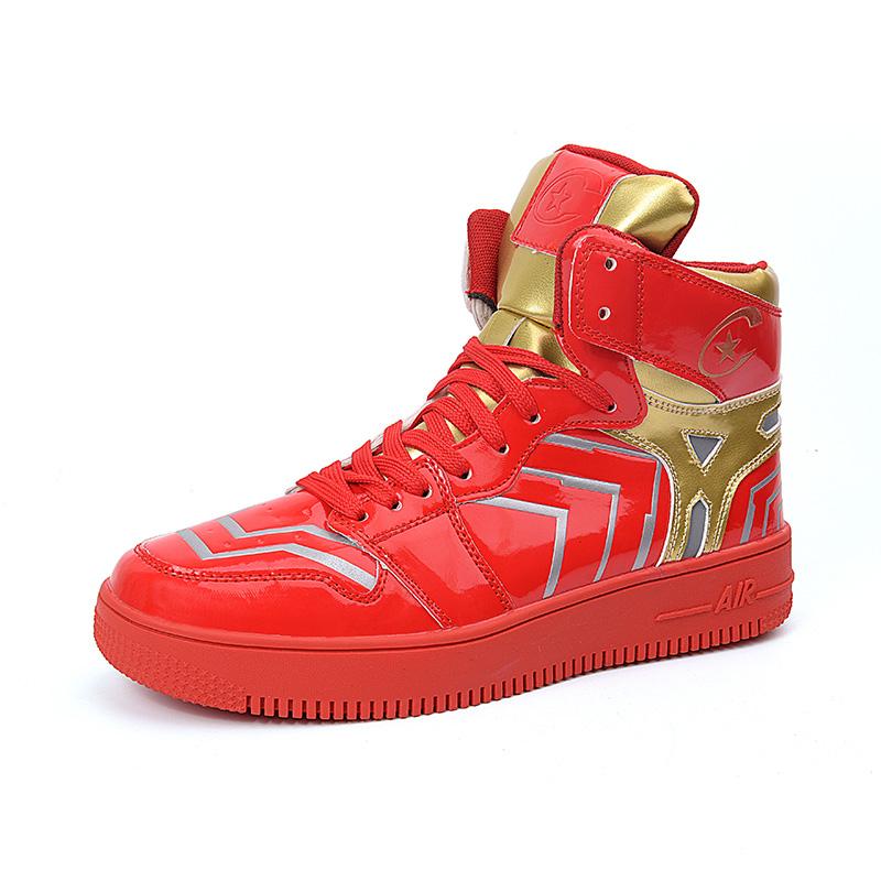 

2024 новейшая модная мужская обувь с высоким верхом, пара красных спортивных туфель, зеркальная роскошная дизайнерская мужская вулканизированная спортивная обувь 36-44 36