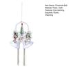 Christmas White Bell Ornament Vintage Rustic Jingle Bell Door Hanger with Artificial Flocking Tree Xmas Hanging Decoration for Holiday Tree Home Decor
