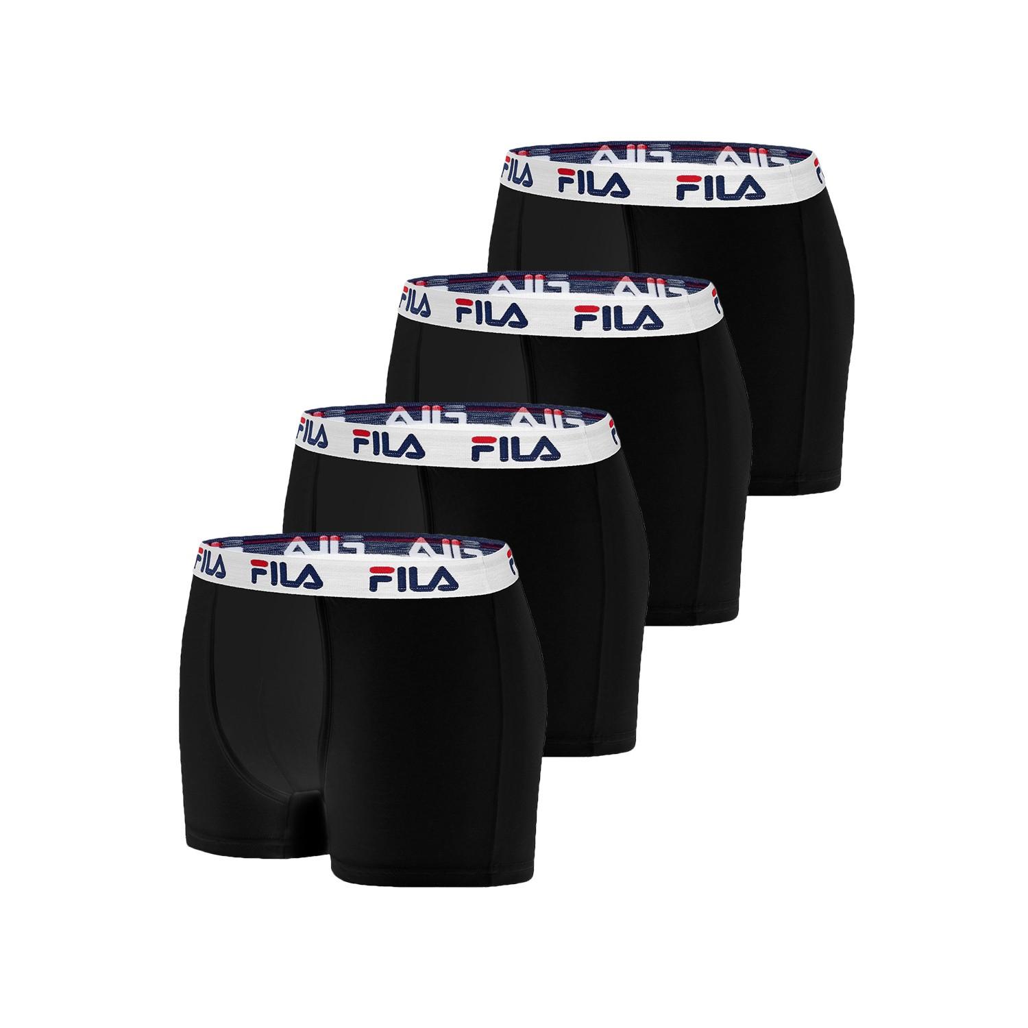 Lot de 4 Boxers Coton homme FU5016 Uni XL noir
