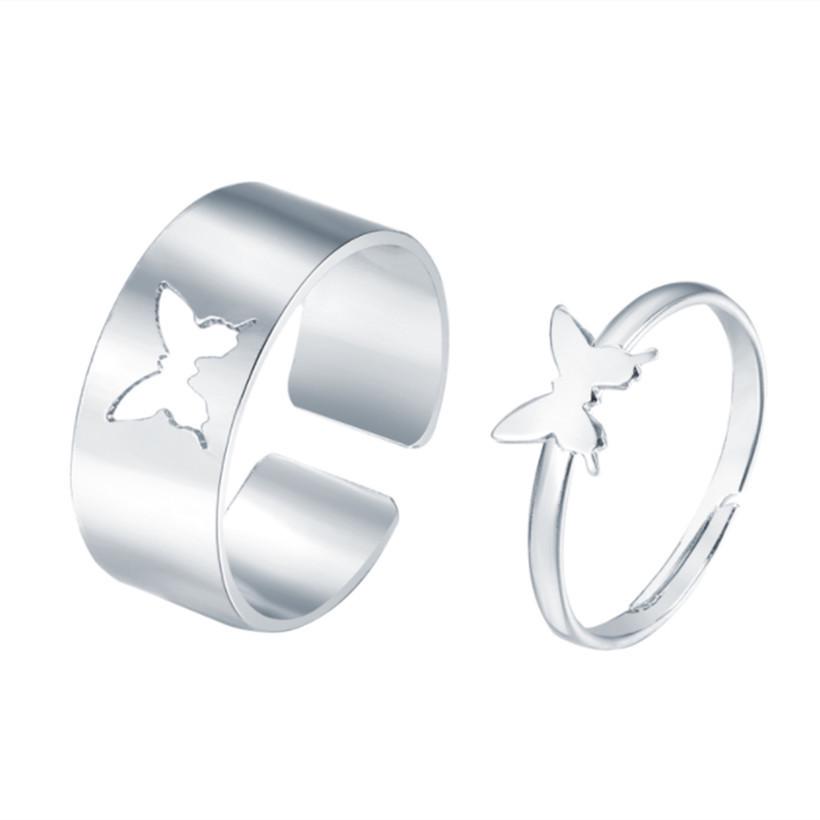Versatile Women's Fashion Couple Rings: Light Luxury, Colorfast, Unisex Knuckle & Plain Finger Rings