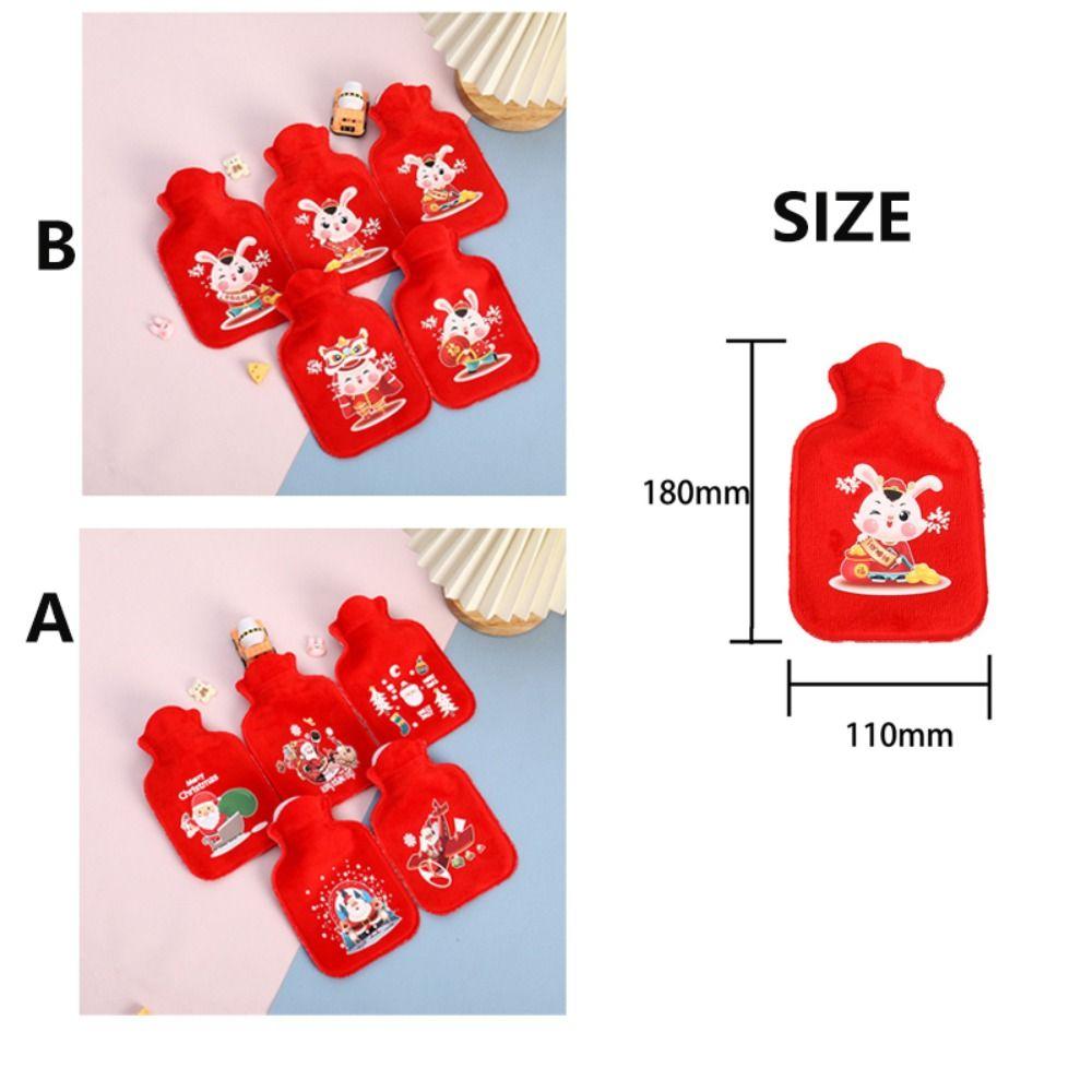 Leak-Proof Christmas Hot Water Bag Cartoon Hand Warmer Mini Hot Water Bottles  Keeping Warm