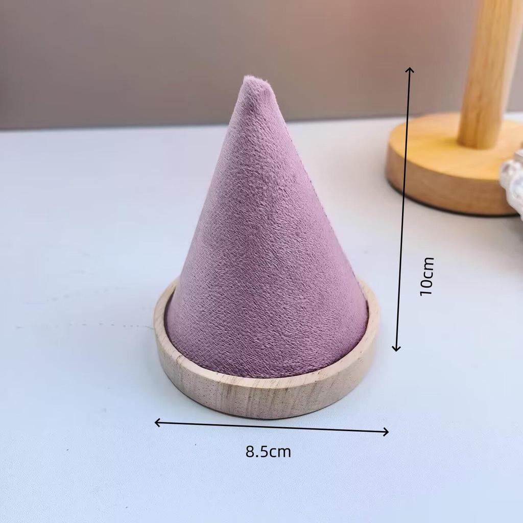 Velvet Cone Bracelet & Ring Display Stand