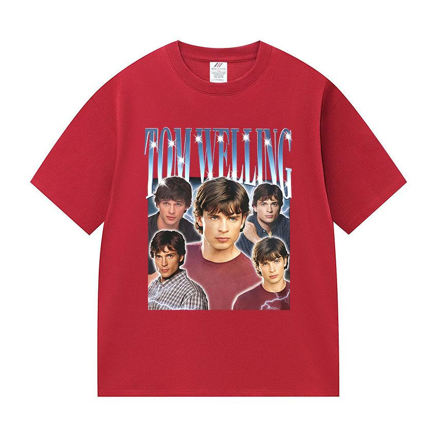 Funny TV Show Tom Welling Meme T Shirt Unisexs Clothing ONeck Fashion Short Sleeve Tshirts Unisex Oversized Vintage Cotton Tshirt S