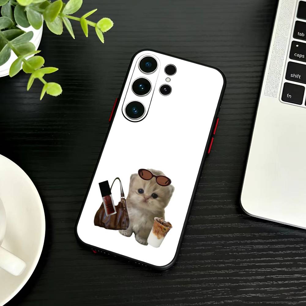 Big-eyed Goofy Mouse Phone Case For Samsung S26,S25,S24,S23,S22,S21,S20,S30,Ultra,Plus,Fe,Note,5G Black Cover
