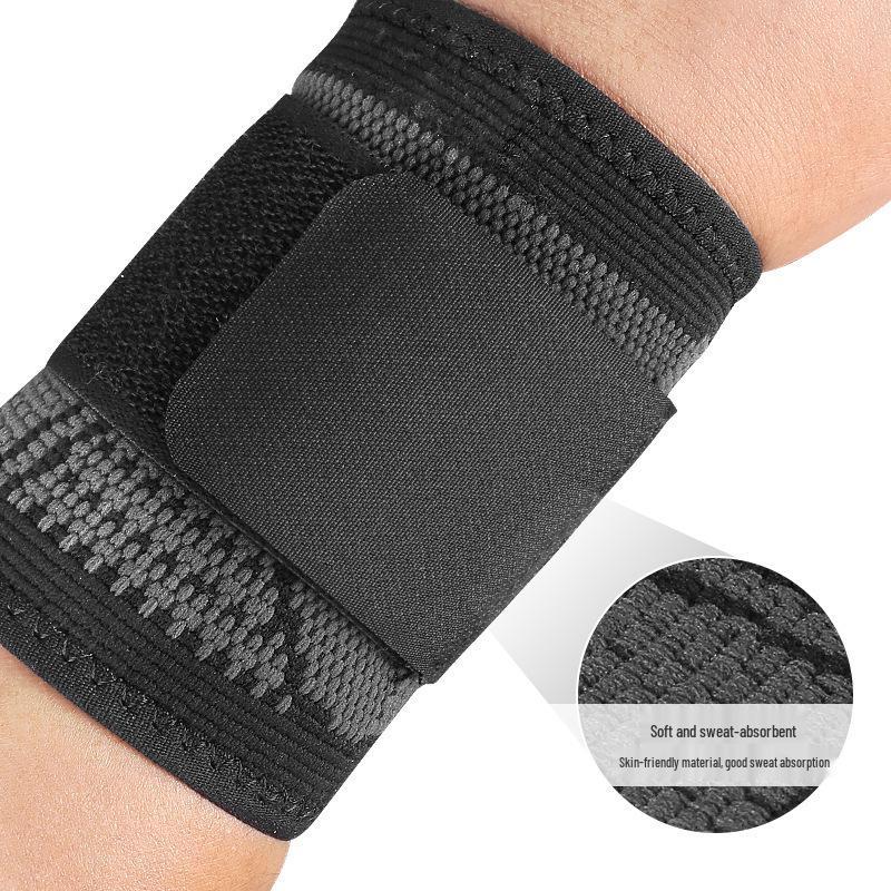 Adjustable Nylon Breathable Sweat-Absorbent Wristband - Non-Slip, Knitted Sports Wrist Guard