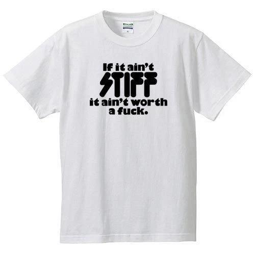 Stiff Records Punk Slogan T Shirt, music band rock punk metal indie Unisex Shirt L