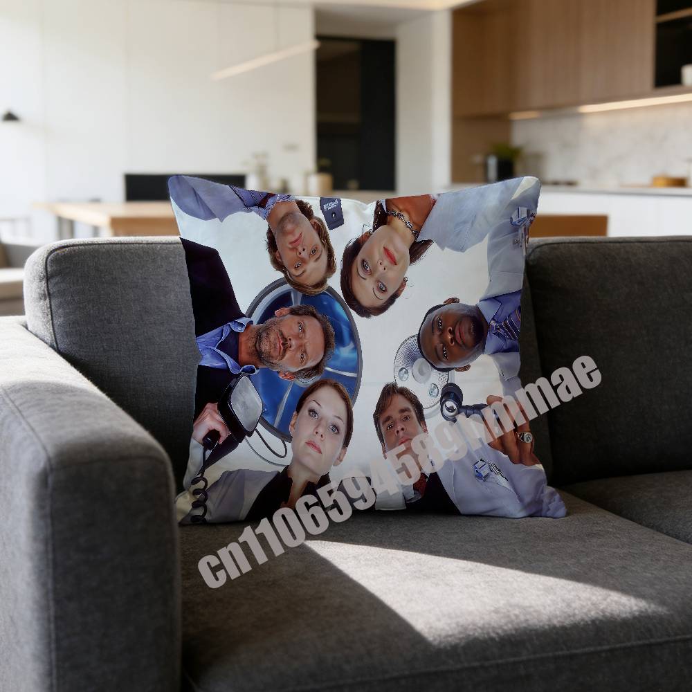 For American Flag Lgbt Gay H-House Md Malpractice Throw Pillow Case Sham 45X45Cm 40X40Cm Square Car Pillowcase Pad Cushion Cover