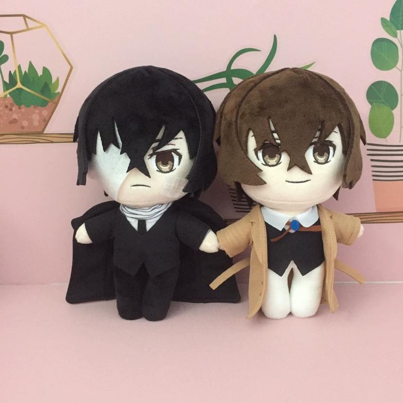 20cm Dazai Osamu Plyšová panenka Stojící verze Postava Roztomilý Měkký vycpaný polštář Halloweenský Vánoční dárek