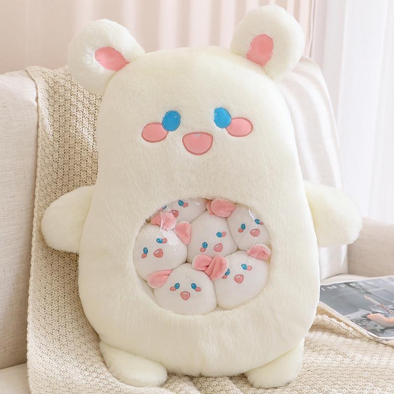 Panda Plush Animal Collection Bag Dinosaurs Doll Rabbits Toy Koala Gift Birthday