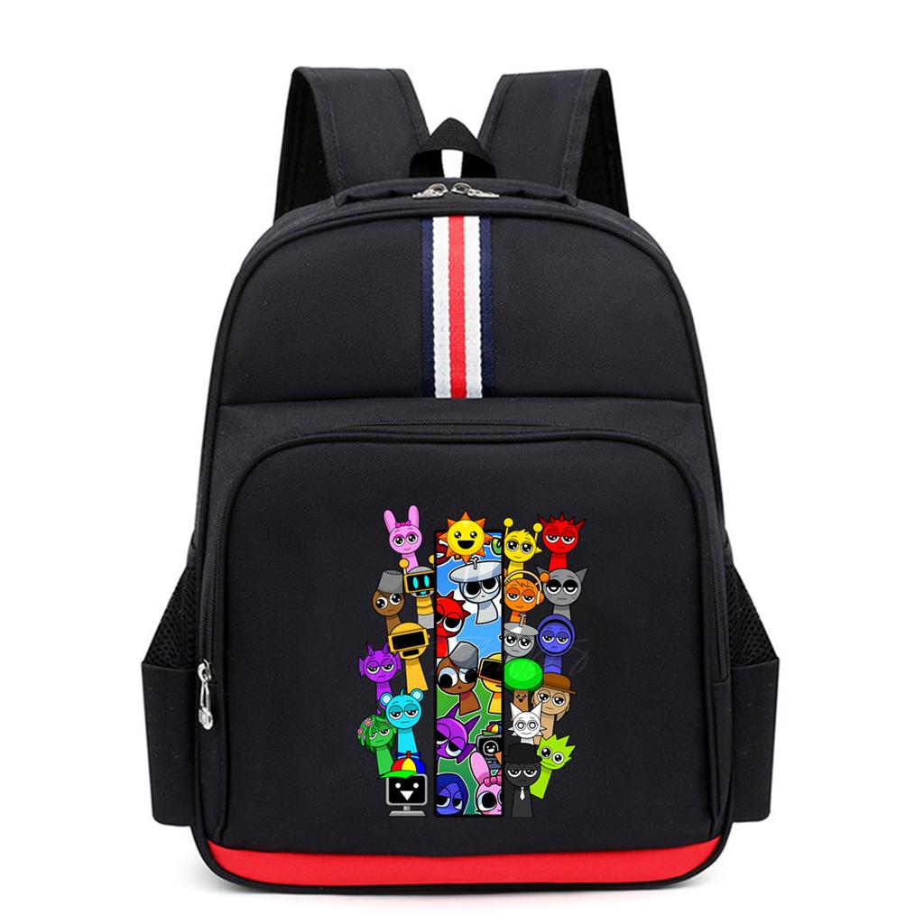 New School Style Primary School Students Large-capacity Schoolbag, Letter Printing Cartoon Trend Children's Versatile Backpack