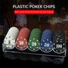 100Pcs Counting Game Chips Plastic Poker Chips Markers with Box for Math Practice Poker Chips Game