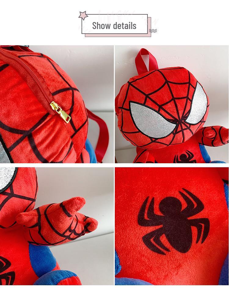 Rucsac de pluș Spider-Man Cartoon: Geantă de telefon mobil părinte-copil pentru copii