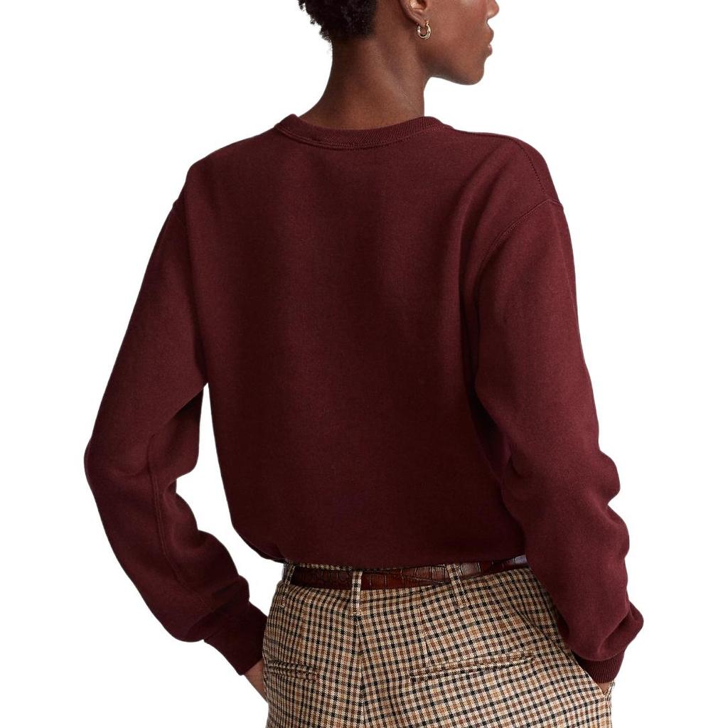 Polo Ralph Lauren FW25 Floral Embroidery Fleece Crewneck Long Sleeve Sweatshirt Women Sweatshirt 211819219-001