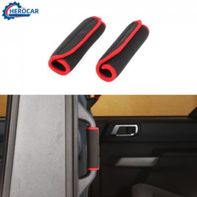 2pcs Red B Pillar Handle Cloth Cover Protector  For + Ford Bronco 2/4 Door