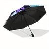 1pc Butterfly Mandala Automatic Open/close Folding Umbrella, Compact Portable Travel Umbrella, Perfect Birthday/Christmas, Cute Umbrella, Du