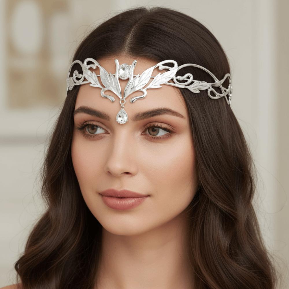 Vintage King Round Elves Crown Baroque Princess Diadems  Photography Props