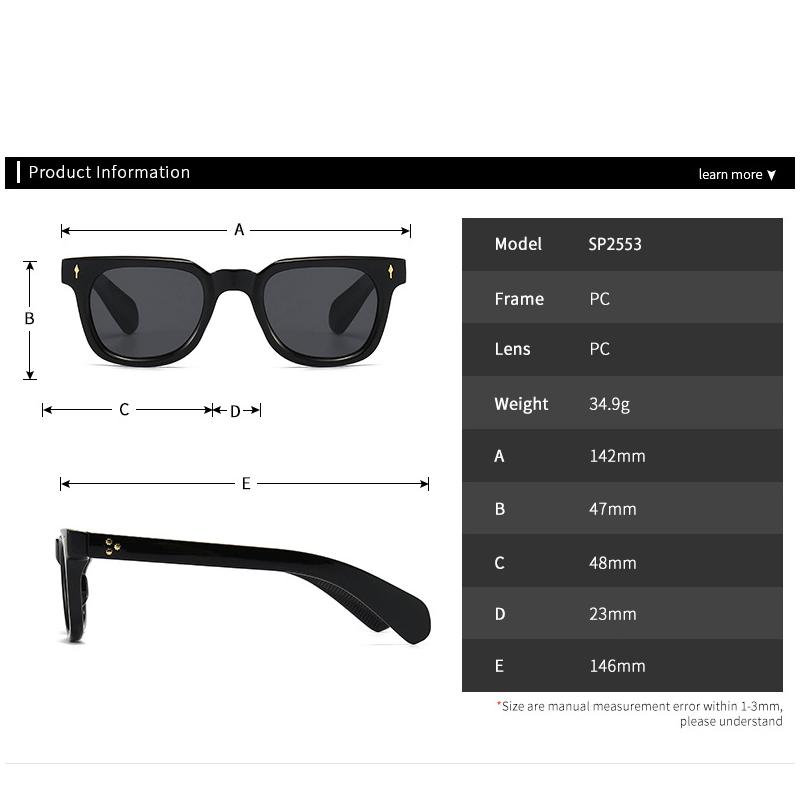 Luxury Square Men Sunglasses Fashion Gradient Driving Shades Eyewear Vintage Green Trendy Rivets Sun Glasses UV400