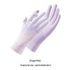 Women's UPF 50+ Anti-UV Cycling Gloves - Non-Slip, Breathable, Ice Silk, Thin, Long, Two-Finger Flip-Top