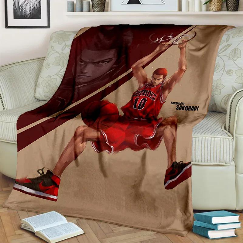 Basketball Anime Slam Dunk Cartoon Blanket,Soft Throw Blanket for Home Bedroom Bed Sofa Picnic Travel Office Cover Blanket Kids