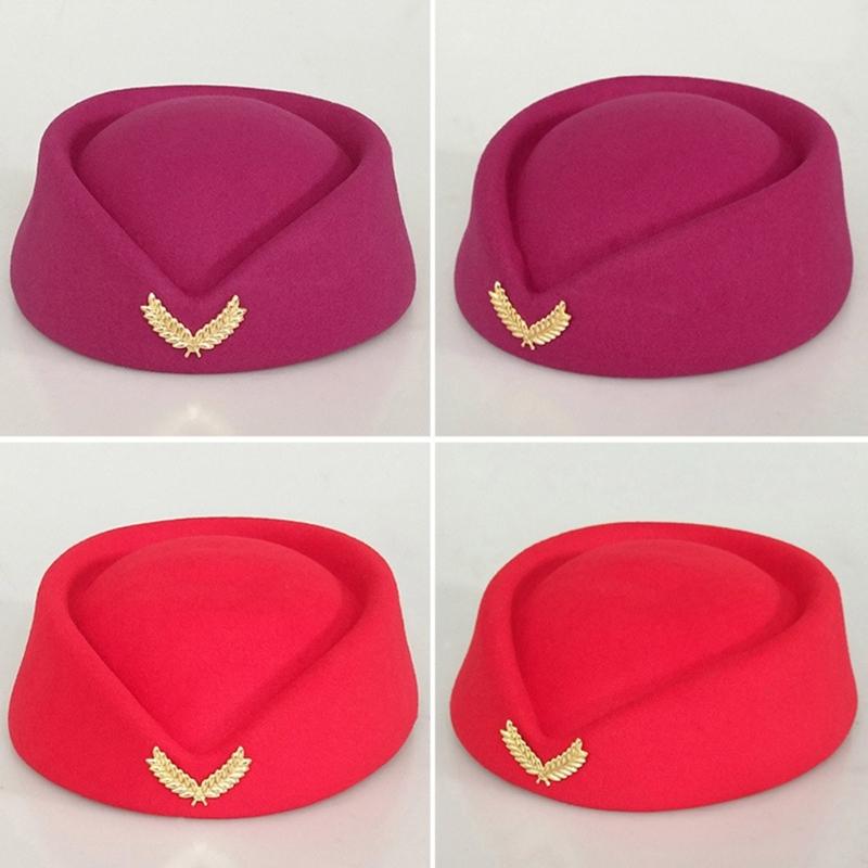 Kapelusz Stewardesy Stewardesa Hostessa Strój Cosplay Transmisja na żywo Występ sceniczny Nieruchomość budowlana