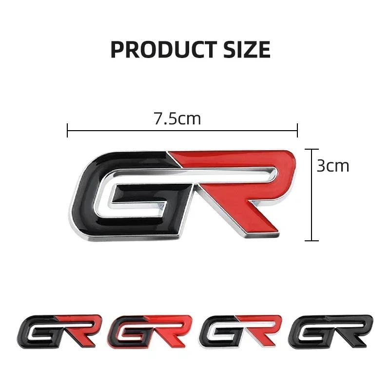 3D Metal GR Letters Emblem Badge Rear Trunk Sticker Decals For GR Gazoo Racing Sport Motor Car Accessories