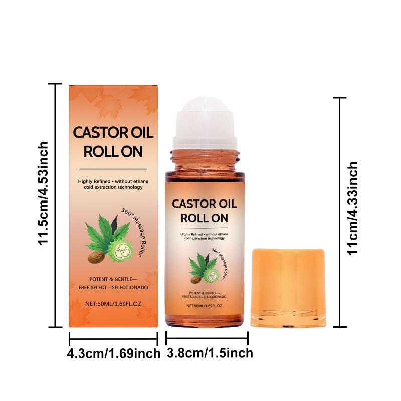 Castor Oil Moisturizing Roll On Stick Deep Nourishing Balm for Dry Skin Gentle Portable Skincare for Travel