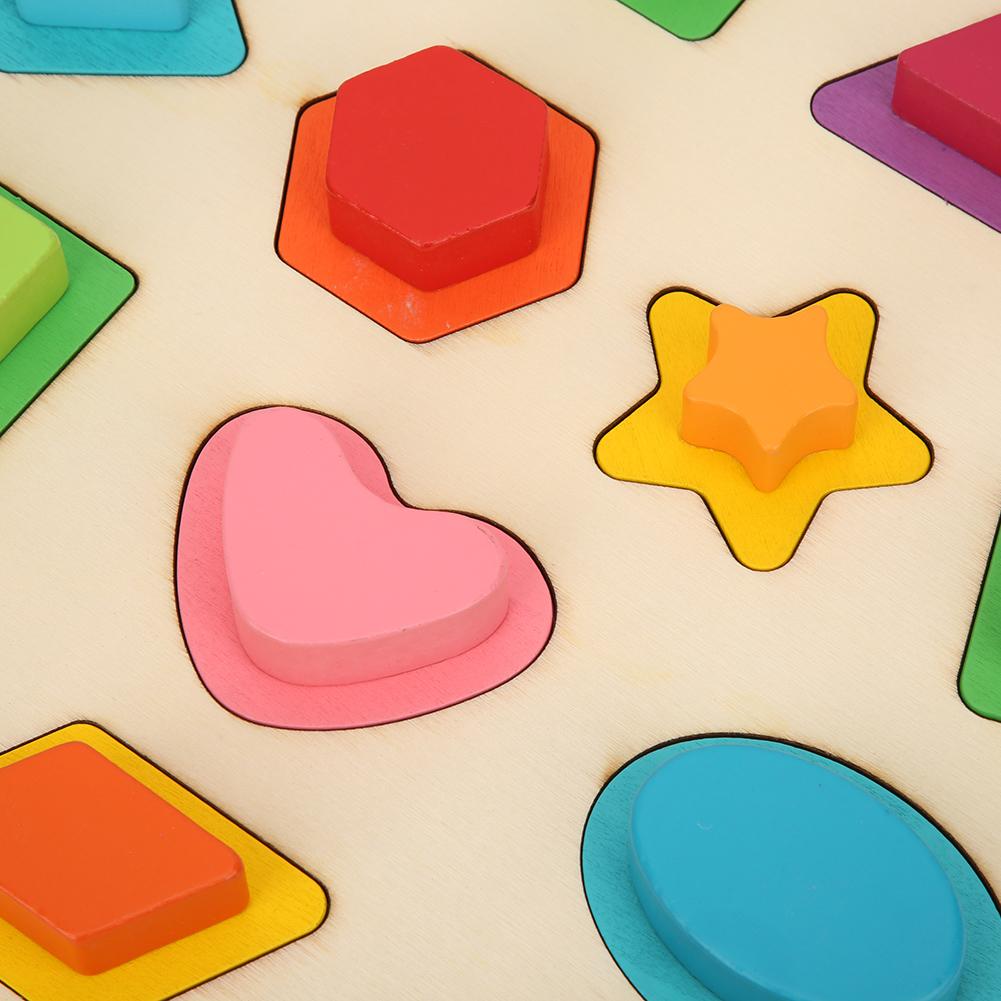 

Wooden Alphabet Shape Puzzles Early Learning Educational Toy for Children Toddler