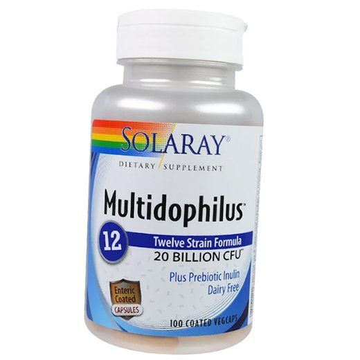 Prebiotics To Improve Intestinal Function, Multidophilus 12 20 Billion, Solaray 100vegcaps (69411001)