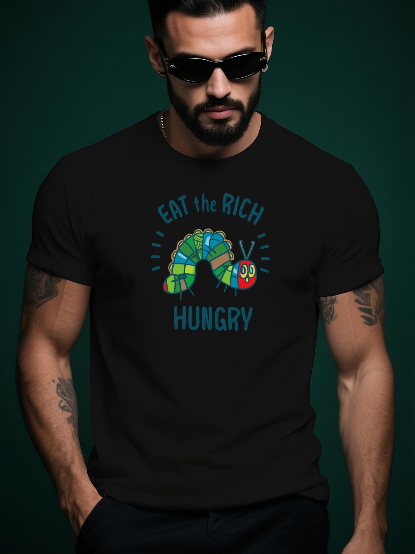 Summer Tshirt with Colorful Caterpillar Graphic XL