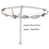 Female Waist Chain Belt Metal Leaf Waist Chain Belts With Skirt Belt For Women Luxury Waistband For Summer Beach