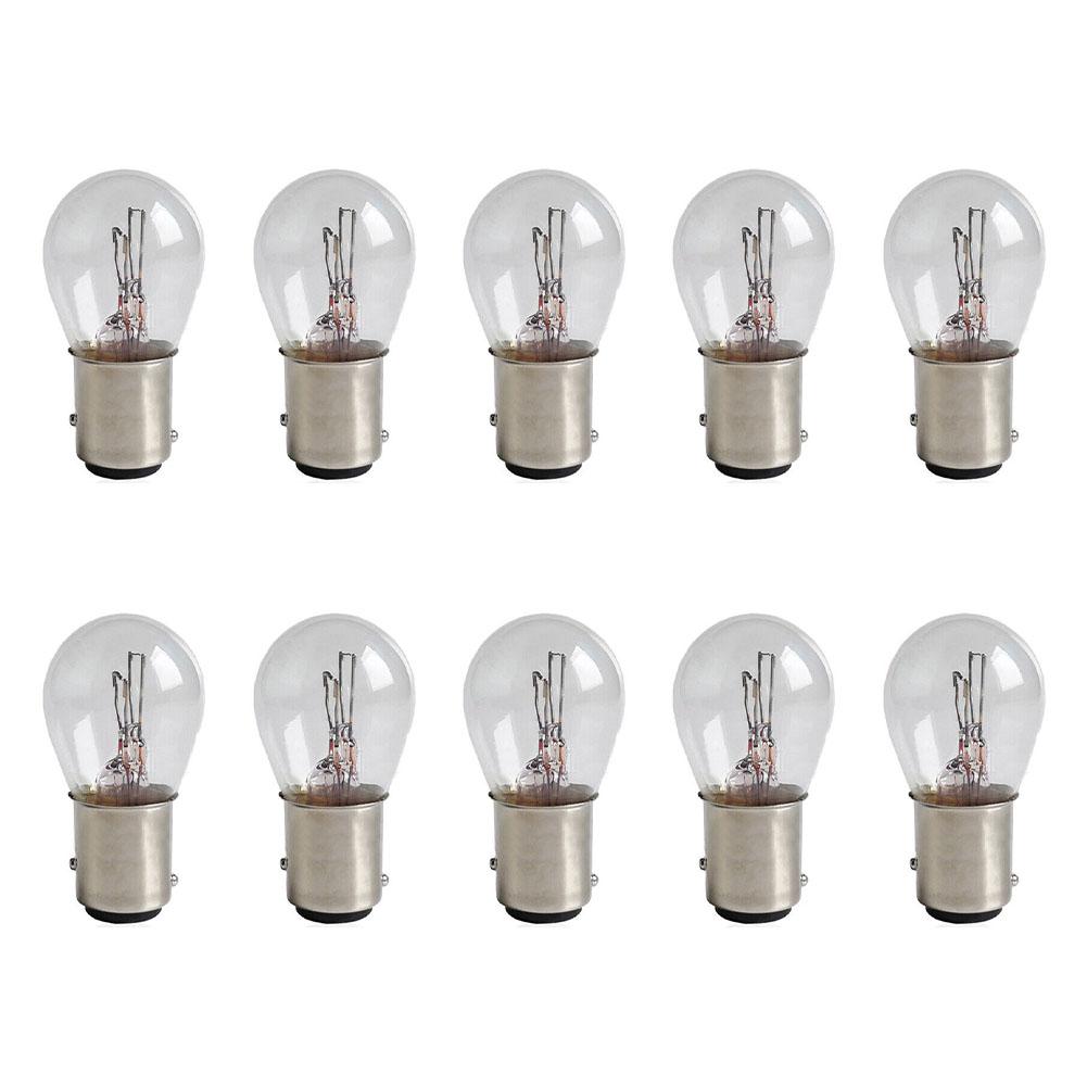 10pcs 1157 Light Bulb Auto Car Brake Stop Signal Turn Reverse Tail Lamp S25 12V Truck Motorcycle Battery Car Brake Lights Bulb
