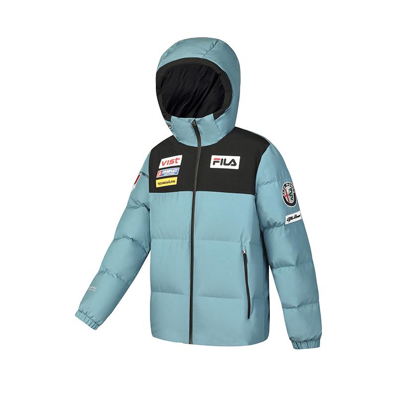 New FILA Down Jacket Men's Jade Cross Blue A11M446923FBU