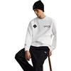 Li-Ning Li Ning X DFT Print Letter Crew Neck Pullover Fleece Lined Long Sleeved Sweatshirt Unisex Ivory AWDTB79-2