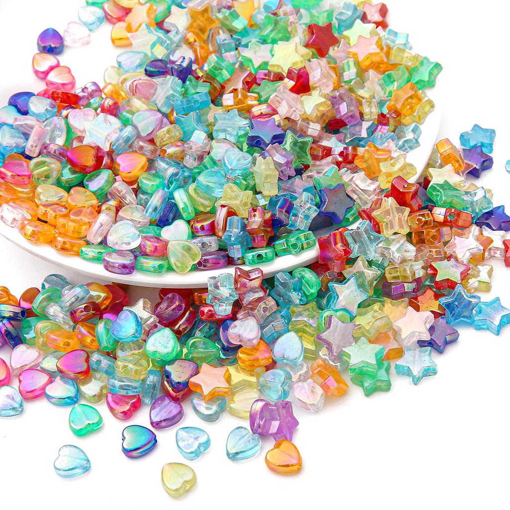 Handmade Beads Acrylic Color-plated Beads Handmade DIY Beaded Earrings Bracelet Cell Phone Chain Accessories Materials Loose Beads Making Accessories