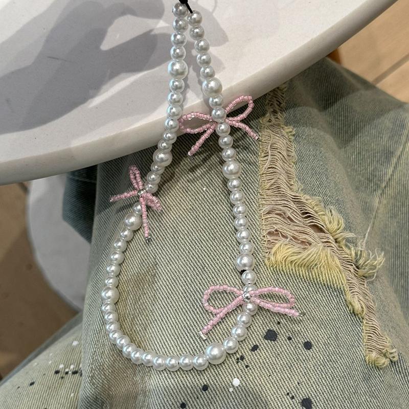 

Милый Очаровательный Бантик Телефонная Цепочка Для Женщин Девочек Телефон Ювелирные Изделия Ремешок Бисерный Шнурок Подвесной Шнур Аксессуары Ccd Камера Подвеска