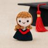 Handmade Graduation Crochet Doll, Knitting Cartoon Boy Girl Graduates Toy Decoration, Grad Gifts for Him, Her, Class of 2026 Students
