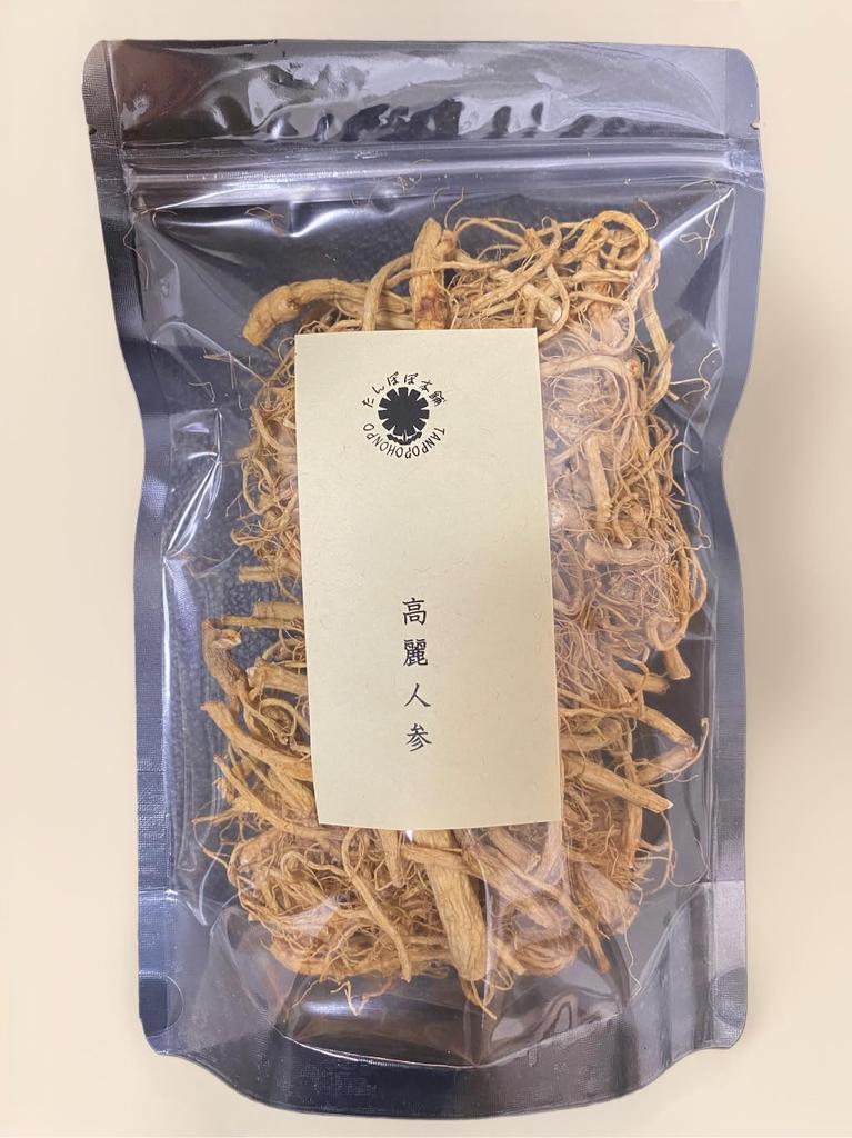 Dried Korean Roots No Korean Panax Changbai Mountain Naturally Changbai Tanpopo Honpo Ginseng, 100g, (Beards) - Additives, Ginseng, Ginseng, Ginseng,