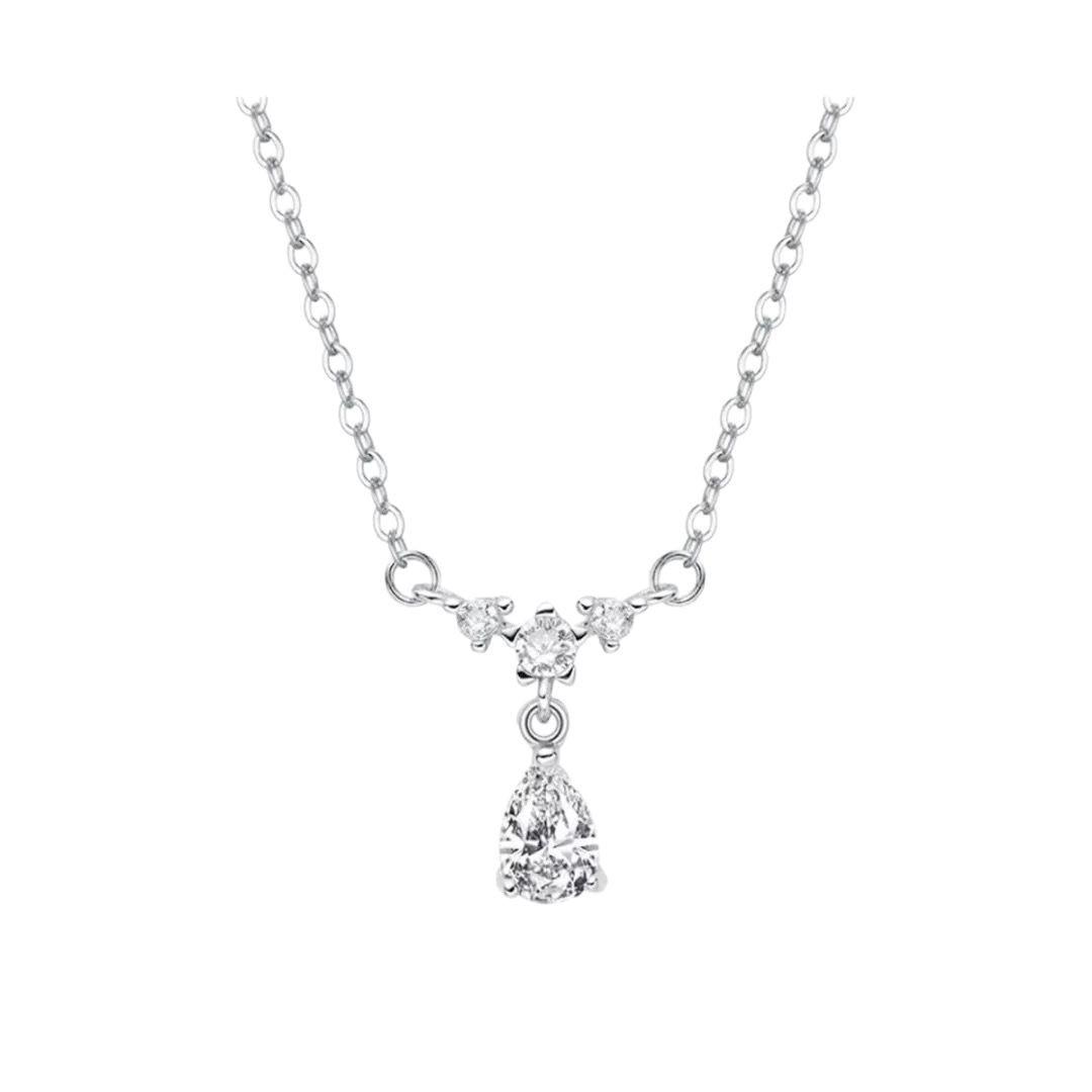 New Water Drop Necklace, Female Elf Tears, Unique Design, Water Drop Pendant, Versatile, Simple Clavicle Chain 40CM