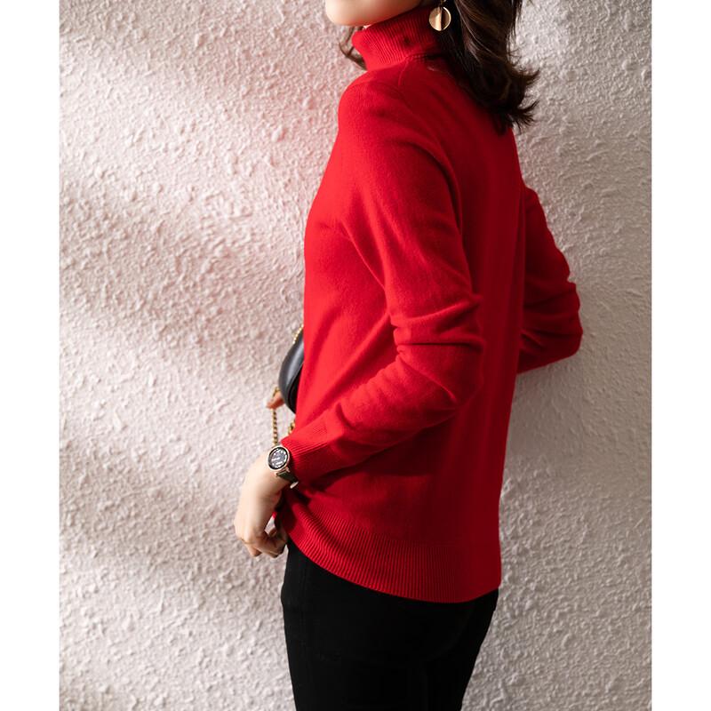 Firstview Women's Loose-Fit High-Neck Wool Sweater F21C6810