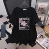 Plus Size V-Neck Mid-Length Short-Sleeve T-Shirt for Women (200/300/350 Jin) - New Style Slim Fit