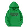 Kinder Langarm Lockerer Pullover Buchstabenaufdruck Kordelzug Kapuzen-Sweatshirt