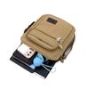 Men's Retro Fashion Canvas Crossbody Bag - Breathable, Solid Color Design