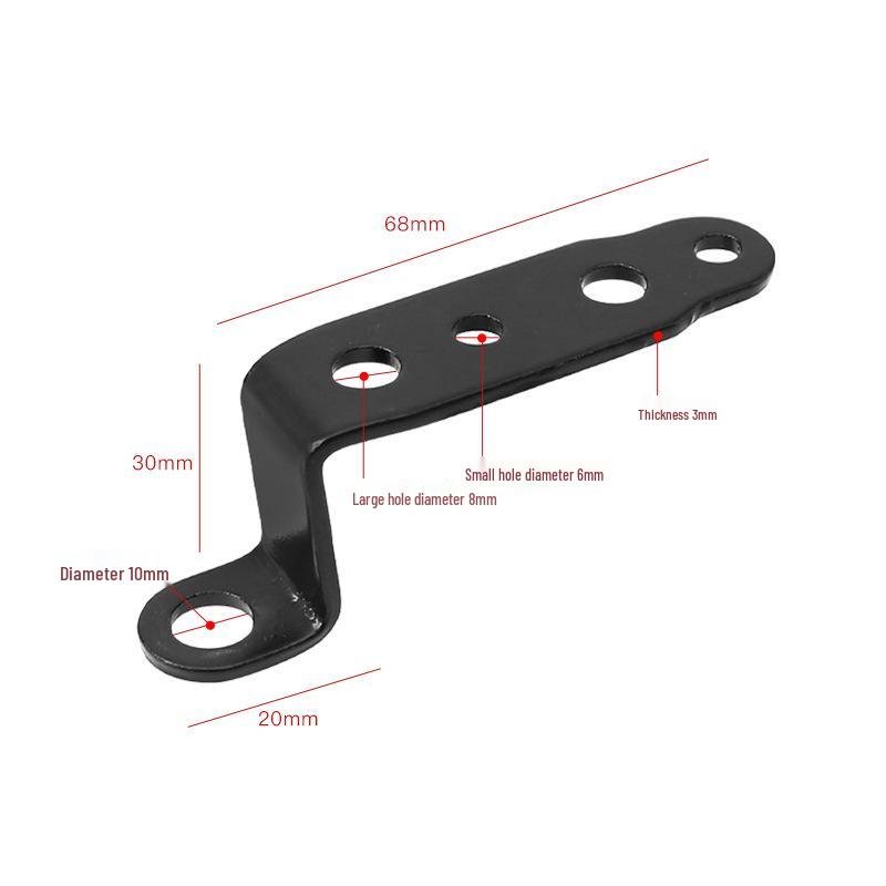 

Z-Shaped Rearview Mirror Spotlight Bracket for Motorcycle and Electric Vehicle.
