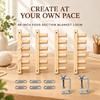 Pegs-Rail Blanket Frame Set with Table-Clamp Hardware, Adjustable Wood Weaving Setups for Bulky Yarns Blanket, Throw, and Tapestry Projects