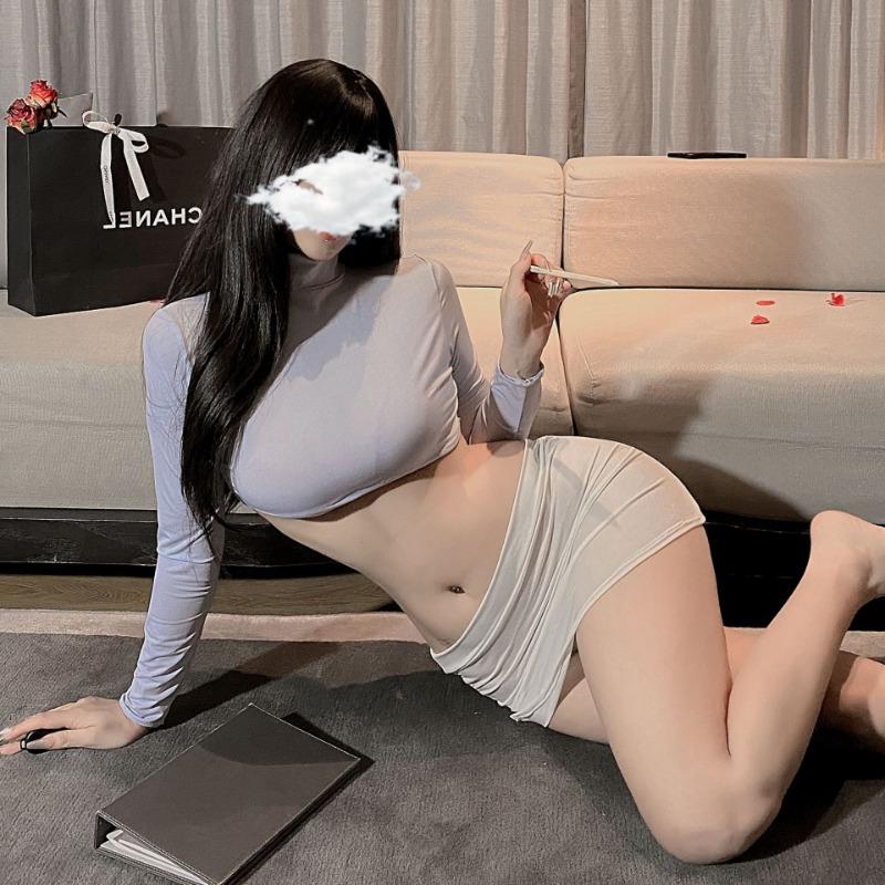 Sexy Underwear Leaking Milk Hot Secretary Outfit Sexy Female Split Uniform Temptation Suit Pure Desire Free Os